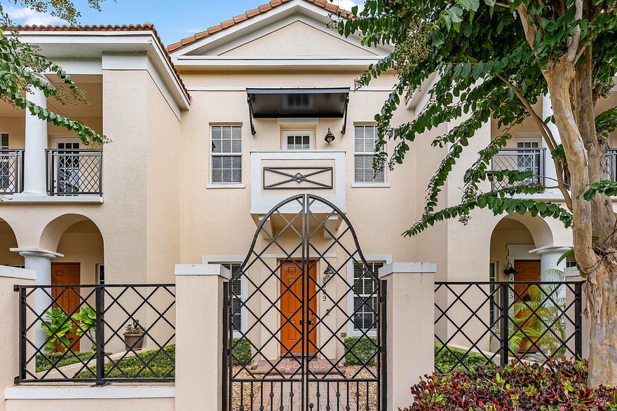 Spacious 3BR/3BA townhouse in a prime East Boca location! Built in 2007, this beautifully maintained townhouse features impact windows, zoned A/C, and no carpet, with tile and laminate flooring throughout. The flexible floor plan includes a full bedroom and bathroom on the first floor, while upstairs offers two additional bedrooms in a split layout, a spacious loft, and two full baths.  The open-concept kitchen is equipped with stainless steel appliances and granite countertops, ideal for both everyday living and entertaining. A private courtyard connects to the 2-car garage, creating the perfect space for grilling and outdoor gatherings.  Residents enjoy access to resort-style community amenities, including a pool, clubhouse, fitness center, and playground.