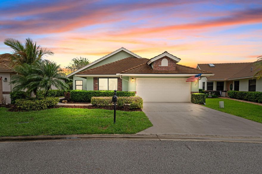 Welcome to Country Club Estates, Presidential Cove home on the golf course of St. Lucie Trails. This 3 bedroom, 2 bath home has a over sized screened in patio to enjoy the golf views. Spacious kitchen with plenty of storage and family room. Formal living room and dining room. 2 additional bedrooms and bathroom. Large primary bedroom with updated bath including dual sinks, shower and soaking tub along with walk in closet. Inside laundry room and 2 car garage. Owners have installed hurricane rated windows and new AC in 2024.