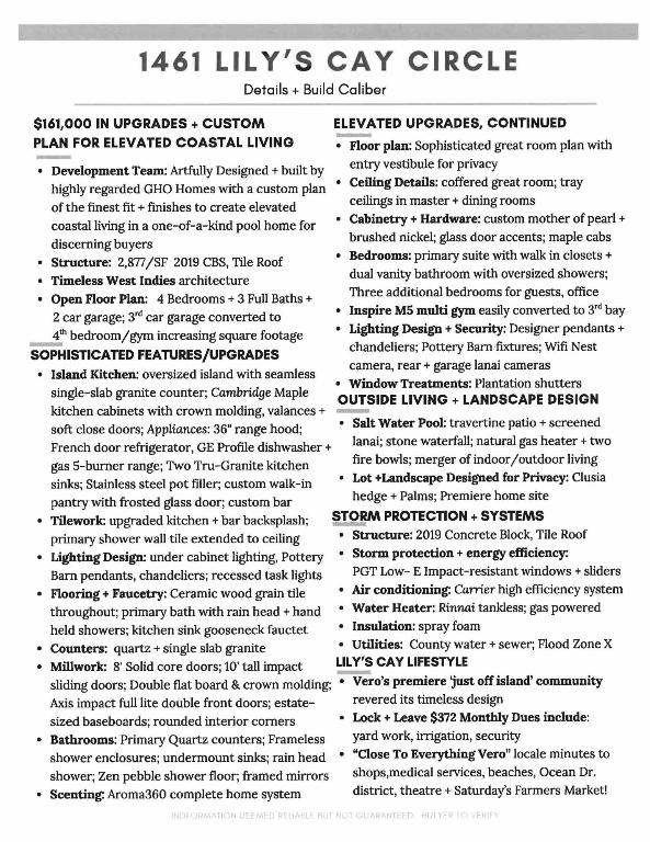 LILY'S CAY AT VERO BEACH - Residential