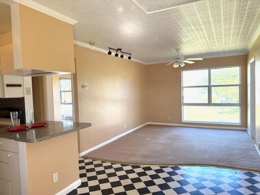 Beautiful, well maintained unit in 2nd floor. Can be 2/1 unit.  All fresh painted, new carpet Impact windows! Must see to appreciate this cute unit! Immediately love this well priced condo! This Four Sea Suns condominium has old Florida charm! Pool. saunas. clubhouse, to meet people and enjoy Florida charm.   Only 2 miles driving distance from ocean!! Close to restaurants, grocery stores, shopping. I-95 from 5 miles and close to rail stations and airport. Easy application process!