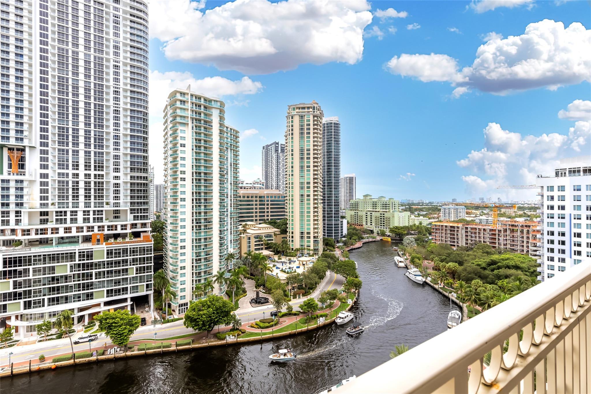 Priceless River Views! 2 Br / 2 Bath at NuRiver Landing. Downtown Fort Lauderdale along the Riverwalk. This 16th floor condo is the "sweet spot" in terms of height - Not too low / not too high. Enjoy watching the continuous boat show from all rooms. Furnishings negotiable. Stainless steel appliances. Granite countertops. Zero Assessments. Millions in Reserves. Reasonable monthly HOA $1,040.33 incl water, sewer, trash, assigned secure parking (addl avail), resort style amenities: 24 hr concierge, security, front desk, package room, rooftop pool, sky lounge, bbq grills, gym, basketball, racquetball, yoga studio, jacuzzi, steamrooms, saunas, massage room, bike/kayak racks, business center, yoga lawn. Walk 5 min to Las Olas dining, shopping, nightlife, entertainment. Pet/Investor Friendly!