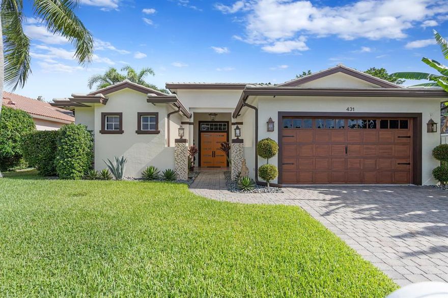 Nestled within the highly desirable NON HOA community of Atlantis is where you will find this beautifully appointed, completely updated, newer construction single family home. This unique courtyard style pool home features 4 bedrooms, 3 baths, 2 car garage, a private guest house/in-law suite and over 3,000 SF under air. Home features include: real hardwood floors, crown molding, hi-hat lighting, a chef's dream kitchen with gas stove, walk in pantry, granite countertops and a built in breakfast nook. The over-sized master bedroom serves as a true retreat with a private balcony, coffered ceilings, two walk in closets, en suite with dual sinks, soaking tub and separate rainfall shower. Property features include: New HVAC systems, New floors, New (propane) Pool Heater (see more) Property features include: New HVAC systems, New floors, New (propane) Pool Heater and so much more! To learn more about this sought after community of Atlantis please visit www.Atlantisgolf.org.