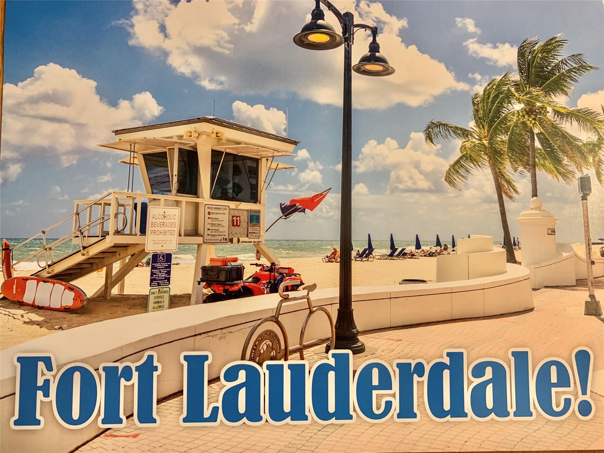 the place to be... walk to the beach, shops and many restaurants... unit has been painted. new refrigerator, new toilet, impact windows/doors. large closet in the hallway. come and enjoy the view of the intracoastal, boats/yachts sailing by, sunset view, city lights at night... assigned parking. heated pool. steps from Elbo room...
building has been painted, balconies done. city parking across.