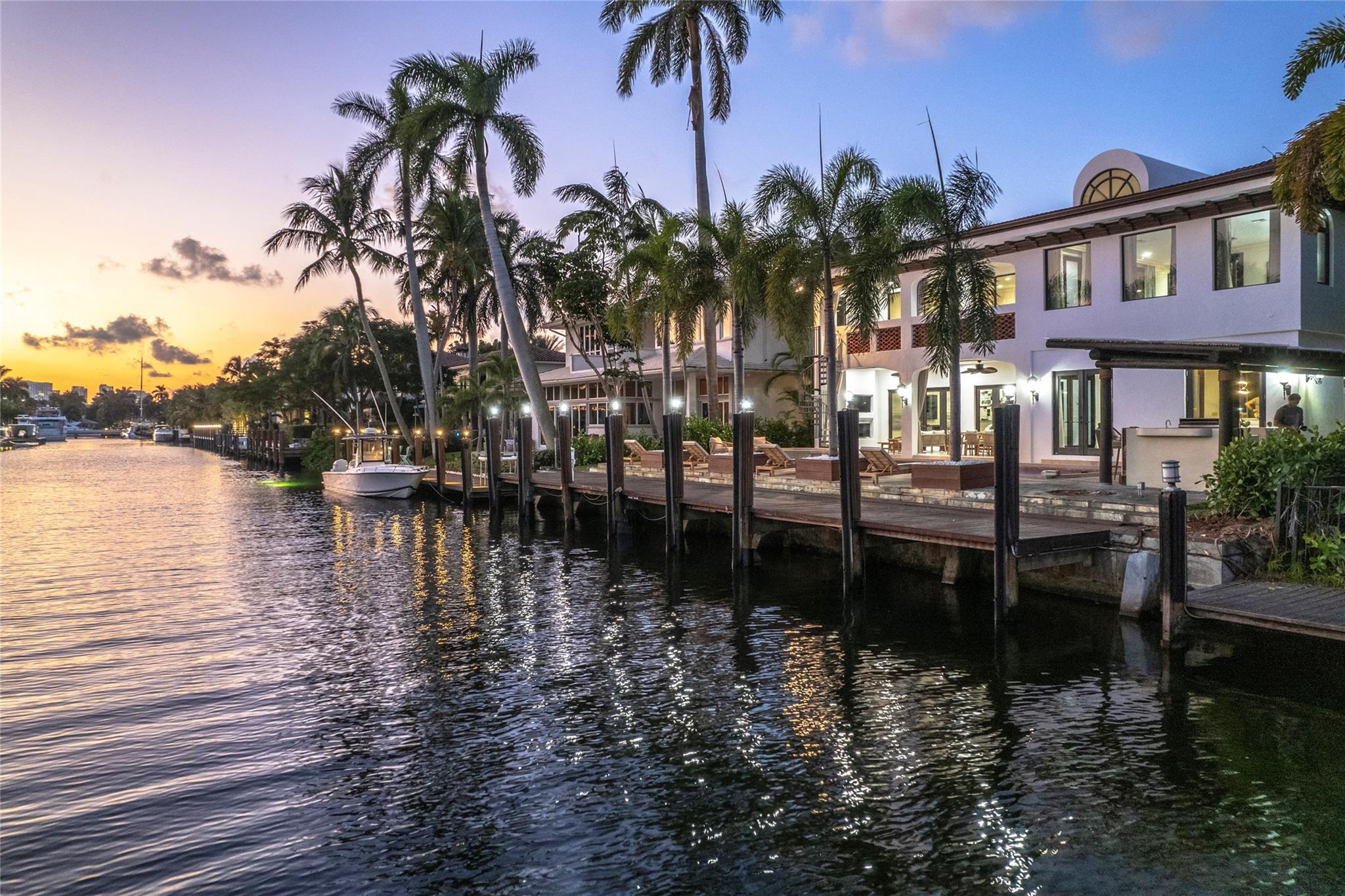 Villa Tropical, a Modern, luxurious & tastefully appointed, 2 story waterfront home, with great indoor/outdoor entertainment amenities. 7 bedrooms, 6.5 Baths. Great and inviting layout. Grand master, huge closet & spacious bathroom. Large balcony with sitting area, overlooking the pool & waterway. En-Suite Guest rooms, high ceilings & large windows allow lots of natural light, well-equipped kitchen, dining area, living & family rooms. Covered patio with outdoor dining, Large heated pool and spa, Gazebo with summer kitchen & bar. in the exclusive neighborhood of Las Olas. Walk to Beautiful golden beaches, shopping, fine dining, galleries, entertainment & Sport activities. Private dock & Ocean access. Long & Short terms. Price is for 8+ months terms. shorter terms priced differently