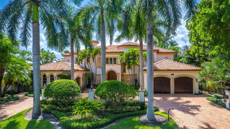 This impressive waterfront estate in the prestigious, gated Sunrise Intracoastal enclave offers 6 spacious bedrooms, 6 full bathrooms & a 3 car garage. Showcasing 90’ of deep-water access, with no fixed bridges, it’s perfect for yacht owners and water lovers. This home blends sophisticated Mediterranean design with timeless architectural details to include high-end finishes, a statement staircase, an elevator & expansive living areas designed for both comfort & entertainment. The seamless flow between indoor & outdoor spaces invites you to enjoy breathtaking water views from every angle. Outside, enjoy the covered loggia, tropical landscaping, sparkling pool & private dock with lift. Conveniently situated, this home offers the ultimate combination of luxury, privacy & coastal living.