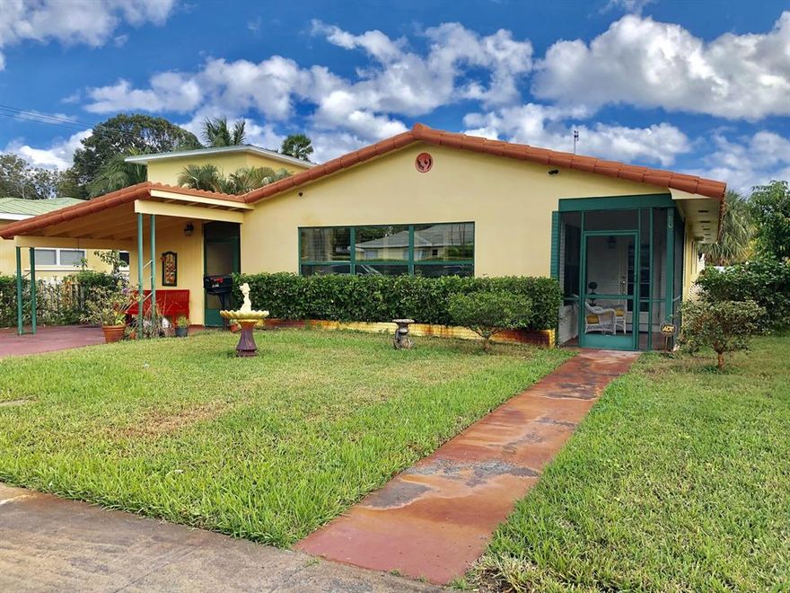 Gorgeous and spacious 3 bedroom 2 bathroom PLUS separate efficiency home in Lake Worth blocks away from the Intercoastal! CBS CONSTRUCTION!! This beautiful corner property is perfectly located next to Federal Hwy and close to downtown lake worth and lots of shopping areas. The home features many upgrades! ALL NEW GRANITE COUNTERTOPS. PLANTATION SHUTTERS ALL THROUGHOUT (OVER $15K UPGRADE) and ALL WINDOWS AND SLIDING are IMPACT RESISTANT GlASS. No need to worry about shutters! Beautiful Mexican clay tile roof. Very spacious porch and backyard is also perfect for entertaining. Palm trees on side of the house. For irrigation, there is a well water system in place to keep your water bill low! TAXES ARE NOT HOMESTEAD, so they can be significantly lower. (All measurements are approximate)