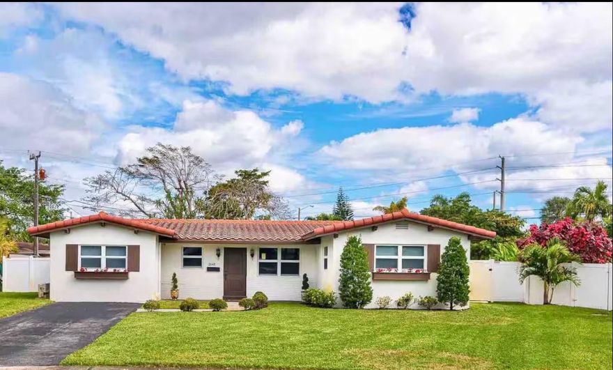 This is a beautiful fully furnished house with a heated private pool, oversized backyard with a shaded lanai area. Stylish 3 bed/2 bath house features new flooring, hurricane proof windows , lovely interior , fully stocked kitchen , flat screen TVs and amazing location. Nestled on a quiet street in high rated school district, within a close proximity to grocery shopping, restaurants, along, parks and beaches. Pool and lawn services are included in the rental price. Available for yearly rental, 6 months minimum. Please, call or text listing agent Yuliya for showings and details.