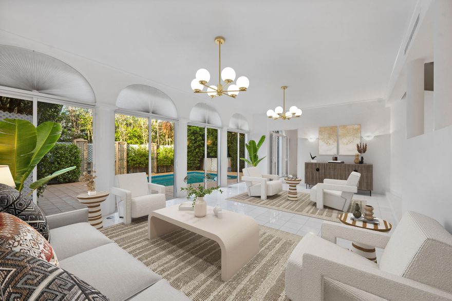 Discover over 4,100 square feet of potential in this 3-bedroom, 4.5-bath townhome located in the heart of Palm Beach. A sunlit patio, private pool, and jacuzzi set among tropical landscaping create an ideal backdrop for your vision.
Inside, the home features tall ceilings, an elevator, a first-floor guest suite with a full bath, and a lower-level guest bedroom/den with a full bath. The entire upper level is dedicated to a private primary suite with two closets, a sitting room, an expansive bath, and an outdoor terrace. Residents enjoy exclusive access to L'Ermitage's lakefront pool and tennis court. This property is ready for a complete renovation—an exceptional canvas to design your dream Palm Beach retreat.