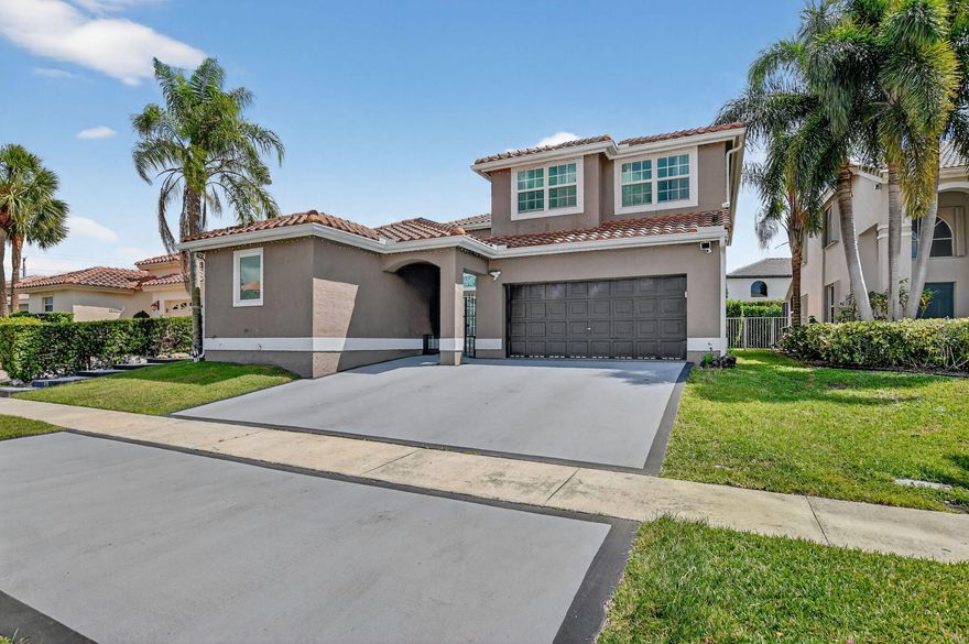 Welcome to the highly sought-after courtyard home in Mission Bay, BOCA RATON ! This versatile home provides a casual, elegant, active lifestyle in the sought after Harbour Springs at Mission Bay Community in Boca. Recently updated, this 5-bedroom, 4.5 bath home features porcelain tile and wood floors, volume ceilings with beautiful French doors showcasing a large sunburst window, providing natural light to the open floor plan that flows from the living room, family room, and dining area to a spacious all new chef's kitchen with a bar and breakfast nook. Benefit from a NEW roof, NEW hurricane rated windows and doors, recently updated bathrooms and flooring, a separate guest house/office, spacious storage, and new high end appliances.  NEW ROOF, ALL IMPACT WINDOWS AND DOORS, ALL NEW PLUMBING, NEW ELECTRICAL, NEW FLOORS, NEW GAZEBO WITH BUILT-IN KITCHEN AT THE PATIO FOR OUTDOOR ENTERTAINMENT. NEW HEATED OUTDOOR SPA. NEW BUILT-IN CLOSETS AT ALL BEDROOMS. NEW WINDOW TREATMENTS WITH BLACK OUT SHADES. Residents enjoy access to Mission Bay's resort-style amenities, including a fitness center, heated pool and spa, tennis courts, pickleball, basketball courts, and playgrounds. The HOA covers basic cable and access to community amenities. Ideally located within a top-rated school district and just minutes from shopping, dining, entertainment, and Boca Raton's beautiful beaches.