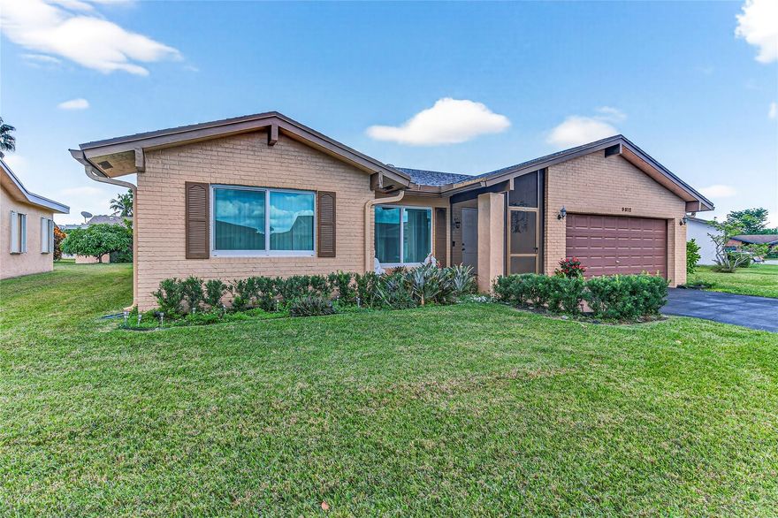 Welcome home to this MOVE IN READY, spacious, beautifully maintained 2BR/2BA home in the desirable 55+ Springlake community. The generous floor plan offers flexible living space with potential for a 3rd bedroom or office. Updates include hurricane impact windows & doors (2022), garage door (2020), plumbing (2017), & HVAC (2008). Enjoy a bright, sun filled kitchen with tons of natural light, 42” wood cabinetry, abundant storage & tons of prep space. Relax in the large screened-in patio off the formal dining area—perfect for morning coffee. Includes an attached 2-car garage with tons of storage. HOA covers lawn care, sprinkler maintenance, & exterior paint. Community amenities include a lakeside pool, all in a prime location near shopping, dining, & Tamarac Sports Complex.