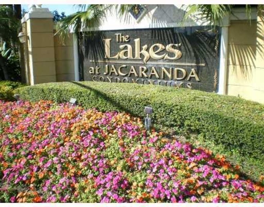 1/1 unit at desirable Lakes of Jacaranda. Beautful unit, very specious, in a quiet community with lots of amenities: tennis, pools, gym and more. Location is a big plus, walking distance to shopping, school, banks, and minutes drive from Saw-grass Mall and main roads. washer and dryer in unit. Please read showing assist.