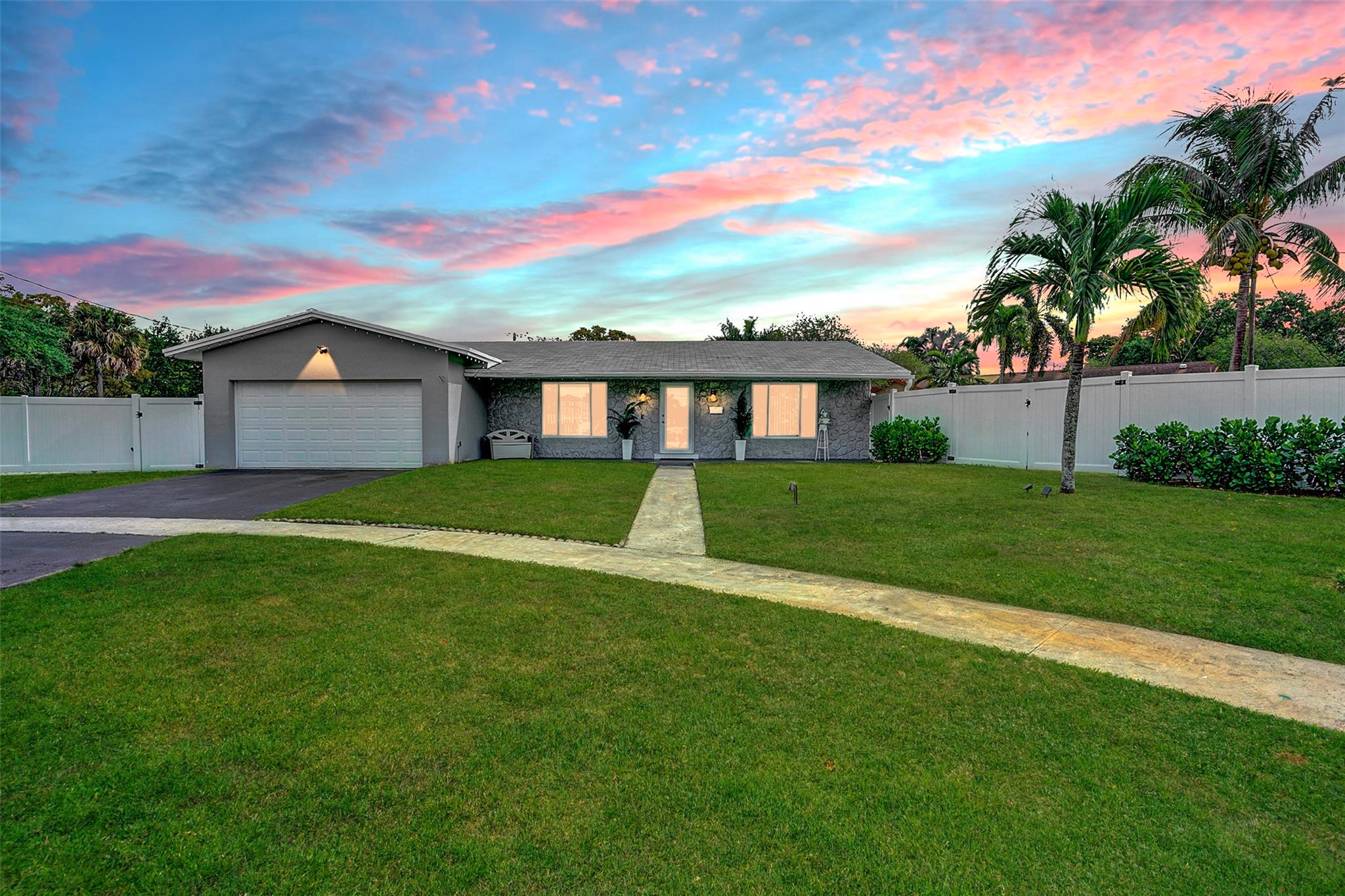 Priced Improvement! This stunning 3-bedroom, 2-bathroom home with office and den on a cul-de-sac is perfect for homebuyers & investors. With an oversized lot that offers plenty of room for a pool, RV, Boat or to build an addition, this gem boasts over 2300 square feet of living space. Recently updated with a new roof and a redone kitchen, this home features stainless steel appliances, quartz countertops, and a modern look. Doors, sliders, garage and most windows are impact. The expansive new fence encircles the property, complete with an automatic rolling gate on one side of yard & double door gate on other side of fence. No HOA restrictions, making it an ideal investment opportunity with the option to Airbnb or rent out immediately. This property has ample parking for several vehicles.