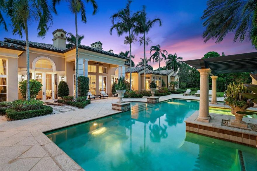 THIS 6 BED 8.1 BATH, 8002 SF. ESTATE RESTS AT THE END OF A PRIVATE CUL DE SAC ON ALMOST AN ACRE OF LAND IN THE EXCLUSIVE OLD PALM GOLF CLUB. THIS HOME HAS IT ALL, VOLUME CEILINGS, CROWN MOLDINGS, MARBLE FLOORS, IMPACT WINDOWS AND DOORS, BEAUTIFUL PRIMARY SUITE WITH HIS AND HERS SEPARATE BATHROOMS AND CLOSETS, AMAZING VIP SUITE WITH MORNING BAR,  EXTENSIVE ENTERTAINING AREAS INCLUDING A BILLIARD ROOM WITH FULL BAR, A MASSIVE THEATER, A DOUBLE ISLAND CHEF'S KITCHEN, TOP OF THE LINE APPLIANCES, PANTRY, TEMPERATURE CONTROLLED WINE ROOM, OUTDOOR LOGGIA WITH FULLY EQUIPPED SUMMER KITCHEN, POOL, SPA, LARGE SIDE YARD, PUTTING GREEN, 4 CAR GARAGE AND A 80KW WHOLE HOME GENERATOR.  MEMBERSHIP TO OLD PALM IS OPTIONAL NOT REQUIRED. DON'T WAIT AND COME LIVE THE FLORIDA LIFE YOU HAVE ALWAYS WANTED.