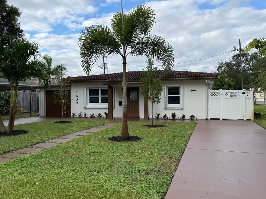 Stunning 3-bedroom, 2-bath home on an oversized lot, offering comfort, style, and coastal charm. Enjoy an open floor plan filled with natural light, an updated kitchen with granite countertops and stainless steel appliances, and a spacious 2+ car garage with plenty of storage. The backyard is a true retreat — featuring a heated saltwater pool, inviting patio, and large fenced area perfect for children, pets, or entertaining guests. Double side gates provide easy access for a boat, RV, or trailer. Ideally located just 5 minutes from the beach, close to shopping, great restaurants, and I-95. Available December 2024. Pool and landscaping maintenance included. Don’t miss the chance to make this exceptional home yours and live the Florida lifestyle you’ve been dreaming of! Easy to show!