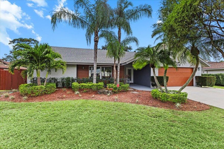 Fully furnished, turnkey 3BR/2BA single-story home available for annual lease in Delray Beach. Available March 15, 2026. Complete top-to-bottom remodel offering 3,064 total SF with 1,968 SF of living space on a 0.22-acre lot. Bright open layout with updated kitchen and baths, tile flooring throughout, and excellent indoor-outdoor flow. Move-in ready with all furniture, linens, dishes, glassware, and cookware included. Large screened & covered lanai overlooks a private fenced backyard. Rent includes lawn care, high-speed Wi-Fi, security package with exterior motion cameras (front/back/patio), plus electric & water. 2-car garage + driveway parking. Pets welcome with $250 deposit. No HOA or approval delays - fast, easy move-in. Close to shopping, dining and downtown Delray Beach.