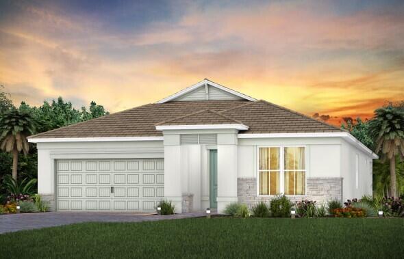 NEW Construction: Come elevate your Active Adult lifestyle at Del Webb Tradition. This 2 Bedroom plus Den Palmary lives large thanks to it's incredible gathering room and kitchen space. Elegant finishes, including Built In Kitchen with crisp white cabinets and wood look tiles throughout every room, have been added making move in a breeze for most any decorating style. Enjoy the private preserve view from your screened in Lanai. This community is in it's final phase. Don't let this incredible opportunity pass you by.