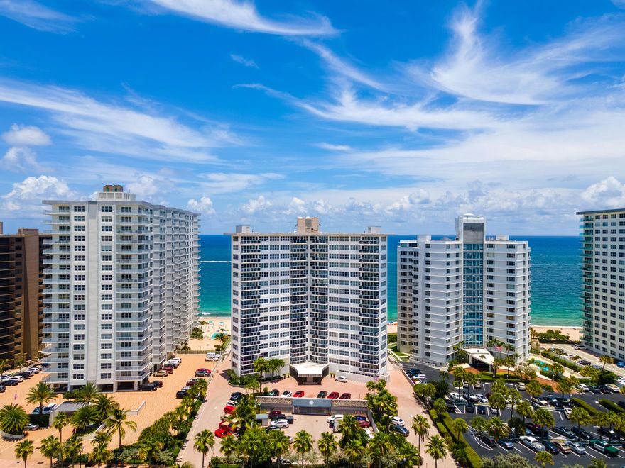 Welcome to penthouse living at the Royal Ambassador! This highly desirable NE corner penthouse offers stunning, uninterrupted direct oceanfront views. Inside, the residence features a beautiful wood flooring throughout. The kitchen is equipped with stainless steel appliances and a convenient small island with ocean views. Both bathrooms boast a clean, contemporary design. The unit has been thoughtfully maintained and updated over time. Enjoy complete peace of mind with full impact windows. Best of all, the Royal Ambassador is situated directly on the sand! You'll be living on the famous Galt Ocean Mile, one of Fort Lauderdale's most walkable and sought-after beachfront communities. Step outside to enjoy the beach, local dining, and shopping. Professional photos coming soon!