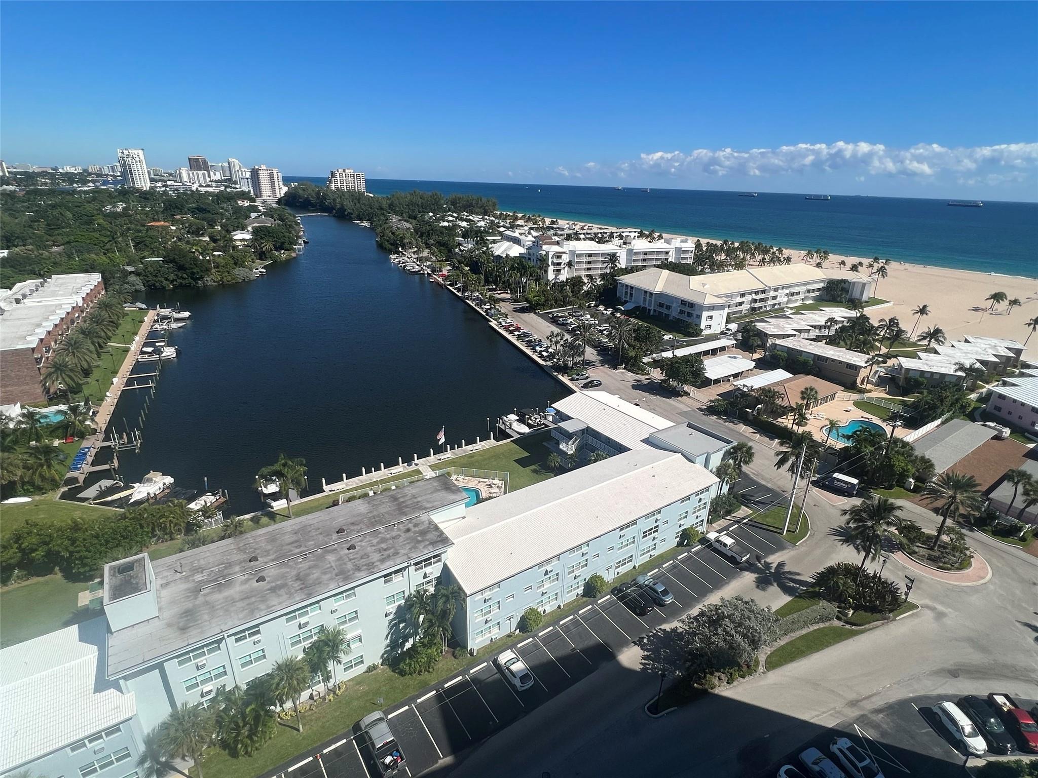 Paradise Found! Walk across the street to Fort Lauderdale's widest beach at this gorgeous, totally renovated apartment home with scenic pool and lake views! Completely furnished, turn-key 2-bed apt. allows simple move-in. Bring luggage only! Price includes electric/cable/wifi! The open kitchen features an attractive GE appliance package, quartz countertops with a large breakfast bar and handsome designer cabinetry with quite-close drawers. The bath has a luxurious feel w/quartz countertop and a glass step-in shower. No elevator required, unit has a prime ground floor location in a secure, gated community, just off the pool. Assigned parking is 15 second walk. External on site storage available. Only 15 minutes to I-95, FTL airport and Las Olas Blvd. No smoking/no pets. Furnished Only.