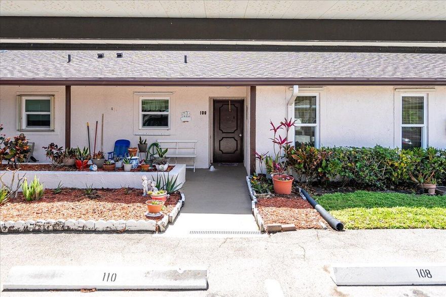 Don't miss this impeccably maintained 2/2 end unit in South Stuart's Twin Lakes, complete with a private carport. This residence offers total peace of mind with PGT impact windows (2022), accordion shutters for the patio, a new roof (2022), and a brand-new A/C (2024). The interior boasts uniform tile flooring, large bedrooms, and a convenient in-unit washer/dryer. Relax in the Florida room, which includes extra storage and direct outdoor access. Enjoy premium community amenities like a heated pool, pickleball, and fitness center. Dues cover cable, building insurance, and maintenance for a worry-free lifestyle. One pet under 20 lbs is welcome, and you can lease immediately after purchase. This turn-key home is ready for its new owner!