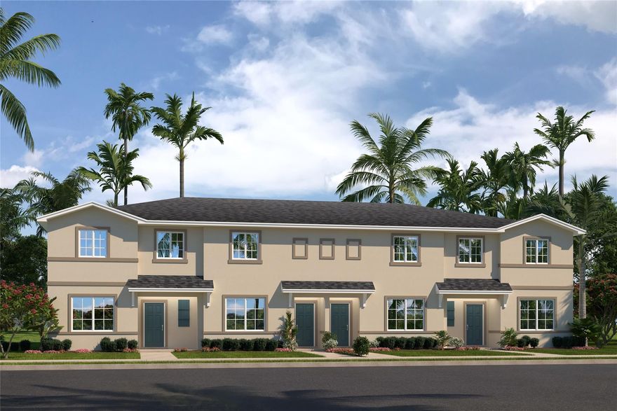 Move-in Ready! Costa Blanca offers new townhomes with no CDD and low HOA fees, situated conveniently near major roadways, Miami, and the Florida Keys. The Altea model includes a full bedroom and bathroom on the ground floor, a spacious owner's suite with a walk-in closet, and dual sinks in the bathroom. Designer White Cabinets. Stainless Steel Kitchen Appliances.  Impact Windows. Ecobee thermostat. **Closing cost assistance is available with use of Builder’s affiliated lender**. DISCLAIMER: Prices, and offers subject to change w/o notice. Stock photos - actual home may differ from photos.