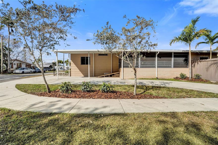 3BR/2BA manufactured home offering approximately 1,585 sq ft of living space on a generously sized lot with the advantage of land ownership (no lot rent). Features include spacious Florida room providing additional flexible living space ideal for entertaining; large fenced in yard with room for outdoor living or future enhancements; plenty of parking; durable metal roof for enhanced longevity and low maintenance. A great neighborhood with community pool, playground, and covered areas for larger gatherings. 3/2 corner lot, land is owned.