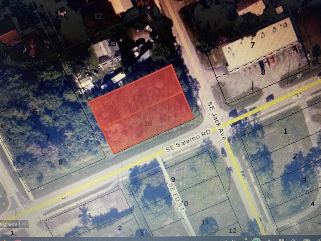 2 lots 150 feet X 50 feet on Salerno Rd and on Jack Ave. Many uses available. See attachments for documentation. The Community Redevelopment Authority will permit a 6 room Inn with storefront on the bottom floor. Martin County is putting in Water that will be done by the end of August 2021.