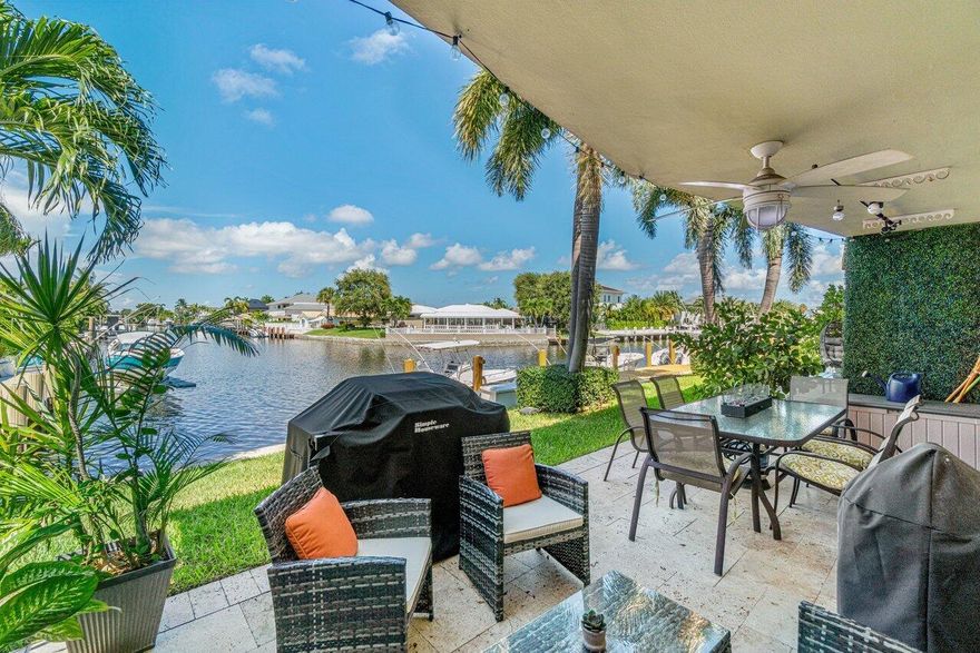 Stylish and fully renovated first floor 2BR/2BA corner condo in Lighthouse Point with a sleek, modern vibe. Enjoy indoor-outdoor living with a spacious private patio overlooking the water and dock. In-unit washer/dryer, and tons of natural light. Community pool right on the Intracoastal. Boat dock lease available (no fixed bridges) on first come/first serve basis. Low HOA--coastal living made easy. Lighthouse Point, Florida is a charming coastal community known for its tranquil canals, upscale homes, and relaxed, luxurious lifestyle. Minutes from the Intracoastal, it's perfect for boating enthusiasts and those seeking a serene waterfront setting. The area offers beautiful parks, local dining, and a close-knit feel--ideal for those looking to enjoy the best of South Florida living