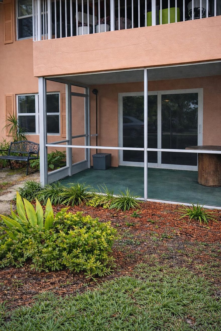 First-floor unit in East Deerfield Beach featuring new flooring, fresh interior paint, and hurricane impact windows. Bright, functional layout with a clean, updated feel throughout. Kitchen offers ample cabinetry and opens to the main living area. Spacious bedroom and well-maintained bath. Interior hallway location with controlled access entry. Large screened-in patio with private exterior access. Conveniently located near the community laundry and pool. Easy ground-floor access with close proximity to parking., Seller is notivated for a REALISTIC, quick all cash sale. NO FHA, VA or OWNER FINANCING. Listing Agent will provide all documentation that has been provided by the Mgt Co. Buyer is responisable for verifying and any obtaining any additional or missing documentation.