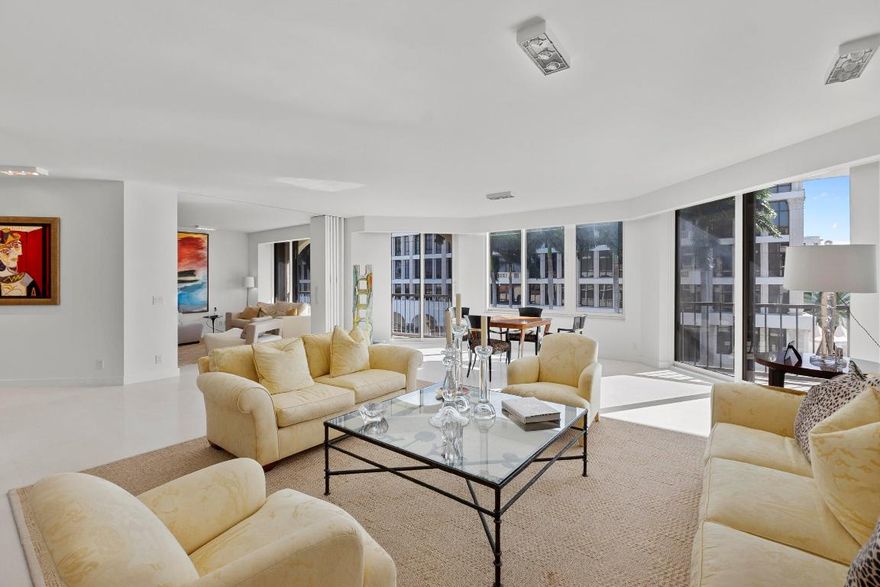 Beautifully appointed 3BR/2.5BA residence in the coveted L'Ermitage. This bright, expansive home offers multiple open living spaces, a sleek modern kitchen, generous guest suites, and a stunning primary suite with boutique-style primary closet and spa bath. Wall-to-wall windows frame gorgeous southwest-facing Intracoastal and city views. Enjoy a private balcony, private elevator, and access to the building's elegant amenities, including tennis court, pool, beach access, Lake Trail Access and entertaining spaces—all in a prime Palm Beach location.