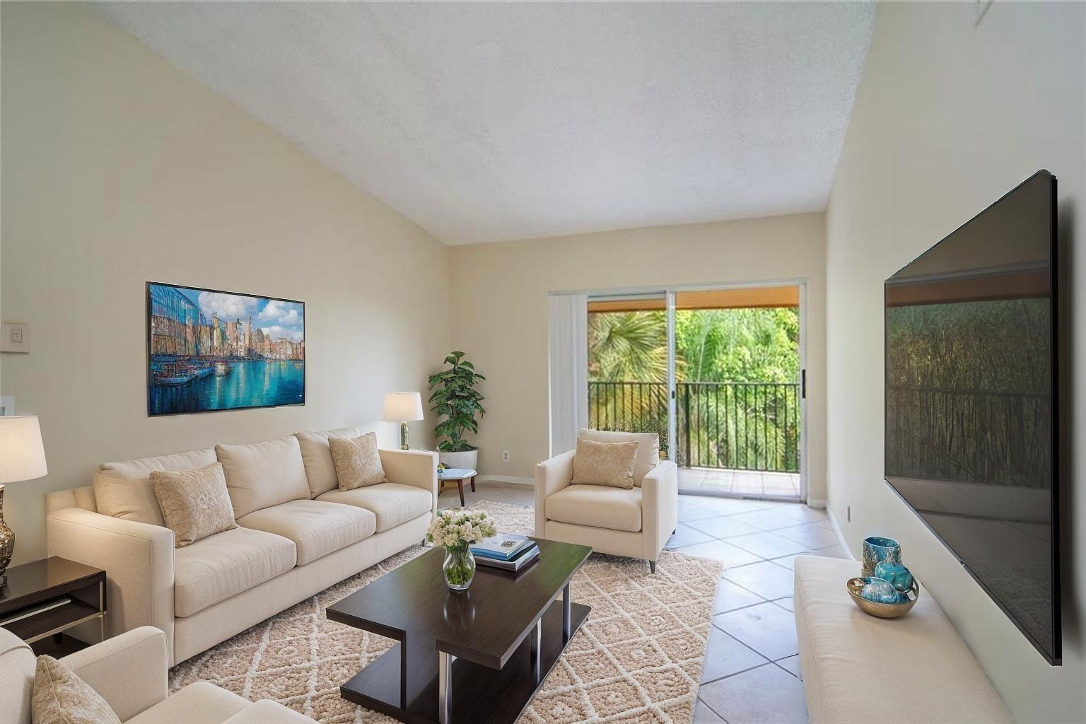 WELL KEPT UNIT IN LAKES OF JACARANDA. LARGE 1 BEDROOM WITH 1 BATH, OPEN FLOOR PLAN WITH WOOD KITCHEN CABINETS, GRANITE TOPS AND STAINLESS STEEL APPLIANCES. TILE FLOORS IN LIVING-DINNING AREA and NEW LAMINATE WOOD FLOORS IN BEDROOM. NICE BALCONY WITH FANTASTIC LAKE VIEWS. GREAT LOCATION NEXT TO CLUB HOUSE. WASHER AND DRYER INSIDE UNIT.