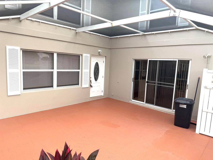 Located in the desirable Meadows at Martin Downs, this well-maintained townhouse offers 1,374 sq ft of living space with 2 bedrooms and 2.5 bathrooms. Built in 1989, the home features a spacious layout with laminate flooring throughout. The kitchen is equipped with essential appliances, including a dishwasher, microwave, and refrigerator. Additional highlights include built-in shelves, walk-in closets, and a screened-in porch for outdoor enjoyment.