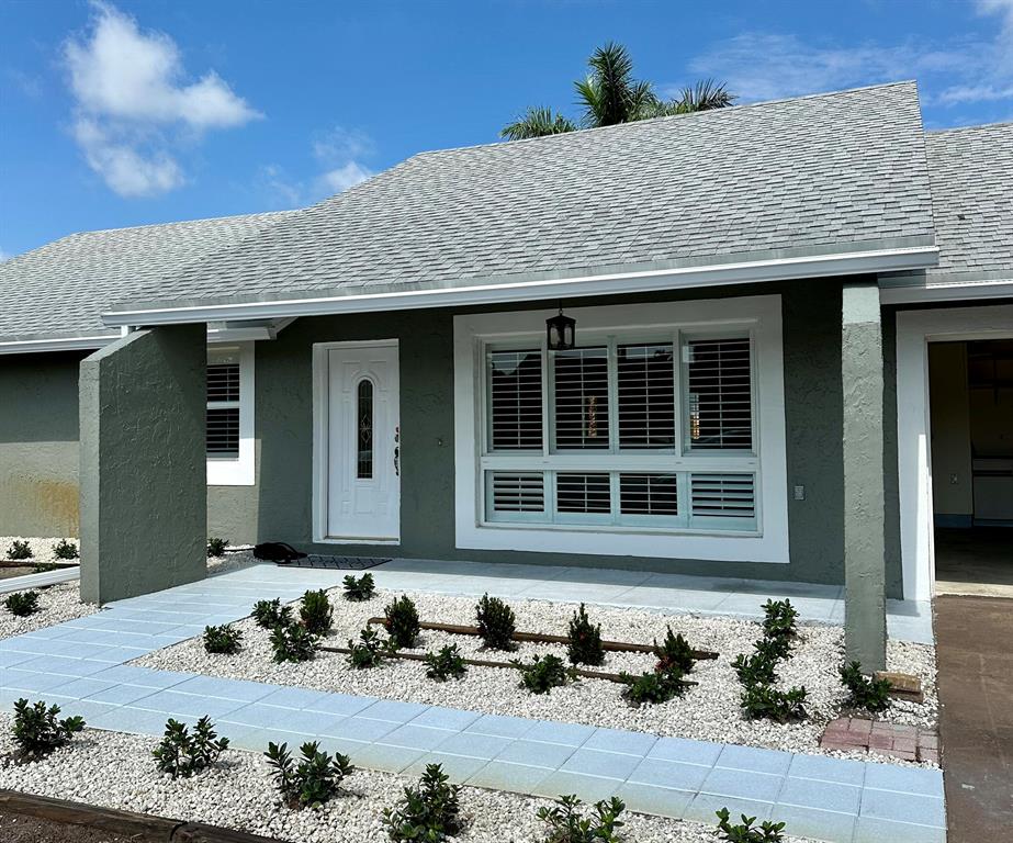 Annual rental in East Delray Beach neighborhood of Tropic Palms! This single-family home is located on a quiet cul-de-sac with no HOA. Updated kitchen & bathrooms, newer flooring & paint throughout, plus impact windows and newer roof. Brand new AC just installed! Enter into a spacious living room with lots of natural light. Open concept kitchen overlooks family room & dining room. Laundry room inside with newer washer & dryer. Enjoy the outdoors in the huge fenced yard and covered patio area. Lawn & landscaping being updated in May, so it will be picture perfect by June 1. 2-car garage plus large driveway to accommodate you and your guests. Convenient location, close to I-95 and shopping on Linton Blvd, plus just minutes to Downtown Delray and Mizner Park.