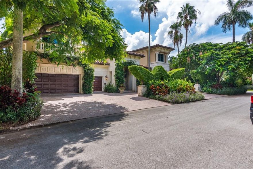 This magnificent property sits on a rare & coveted DOUBLE LOT only 2 houses from the point with Spanish-tiled gazebo overlooking a large garden & brick paver parking on the 2nd COMPLETELY BUILDABLE FULL LOT. Casa Luna, a Grand Mizner-style estate on 220’ of waterfront. Beautiful iron gate & courtyard lead to this showcase home offering a discerning style of living & entertaining. Exquisite marble foyer to stunning 2-story living room with floor-to-ceiling windows, columned archways & coquina stone fireplace. Classically appointed library with pecky cypress ceiling & fireplace. Family room with full-size wet bar, wine cellar & doors to lanai with summer kitchen & fireplace. Downstairs suite with kitchen. Large upstairs master wing. Spiral staircase to 3rd floor deck with breathtaking views.