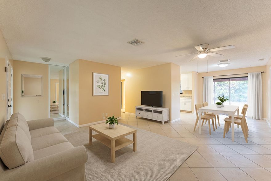 Seller installing new roof. No HOA  Move-in ready 4-bedroom, 2-bath CBS home built in 1981 featuring tile floors throughout, updated kitchen and baths, spacious living and dining areas, and a large fenced backyard with plenty of parking for multiple vehicles, boats, or work trucks.  Centrally located near I-95 and minutes to Boynton Beach, Lantana, Lake Worth Beach, shopping, dining, and beaches.  Seller financing available: 15% down, $10,000 escrow, 6% interest, 30-year amortization, 3-5 year balloon.