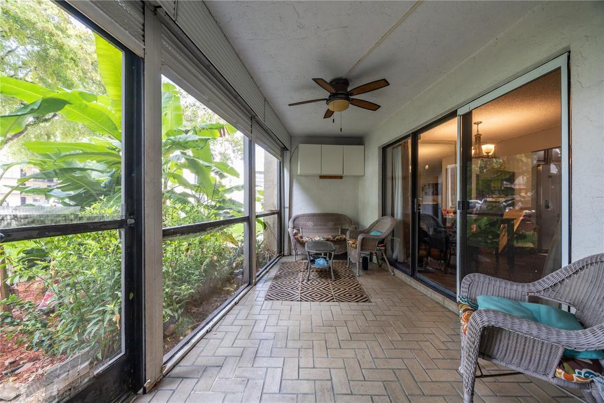 Desirable first floor remodeled 2 bedroom - 2 bath condo in the heart of Plantation. 1,120 sq ft- Screened in patio with storage. Newer A/C, hot water heater. Full-size stackable washer/dryer almost brand new. The primary bedroom has walk-in closets, fully remodeled en-suite bathroom with double sinks & beautiful walk-in shower. Lots of storage space. Second bath is updated perfect for guests. Freshly painted. Kitchen has been redone - new vinyl tile floors throughout. Plantation shutters in the primary suite overlooking the patio. This unit is not to be missed! In the heart of magnificent Plantation- shops, restaurants, Airport & so much more. Community has a pool, billiards, table tennis, clubroom, hot tub and more. Easy to show & sell!!!! Seller is motivated.