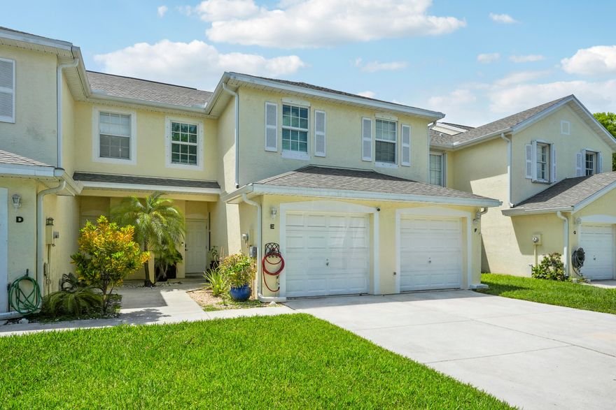 Welcome to Charter Club of Greenacres, where comfort, convenience, and community come together. This beautifully maintained 3-bedroom, 2.5-bath townhome with a 1-car garage offers a bright, open-concept layout designed for modern living. Filled with natural light, the home features numerous upgrades throughout and is truly turnkey—move right in with nothing to worry about. The spacious floor plan seamlessly connects the living, dining, and kitchen areas, making it perfect for both everyday living and entertaining. Ample guest parking adds to the ease of hosting friends and family. Located in a desirable non-rental community, residents enjoy access to a sparkling community pool, scenic walking paths, and a tranquil lake with a charming fountain centerpiece. Ideally situated just minutes from parks, top-rated schools, shopping, dining, and major highways including the Florida Turnpike and I-95, this home offers the perfect balance of peaceful living and everyday convenience.