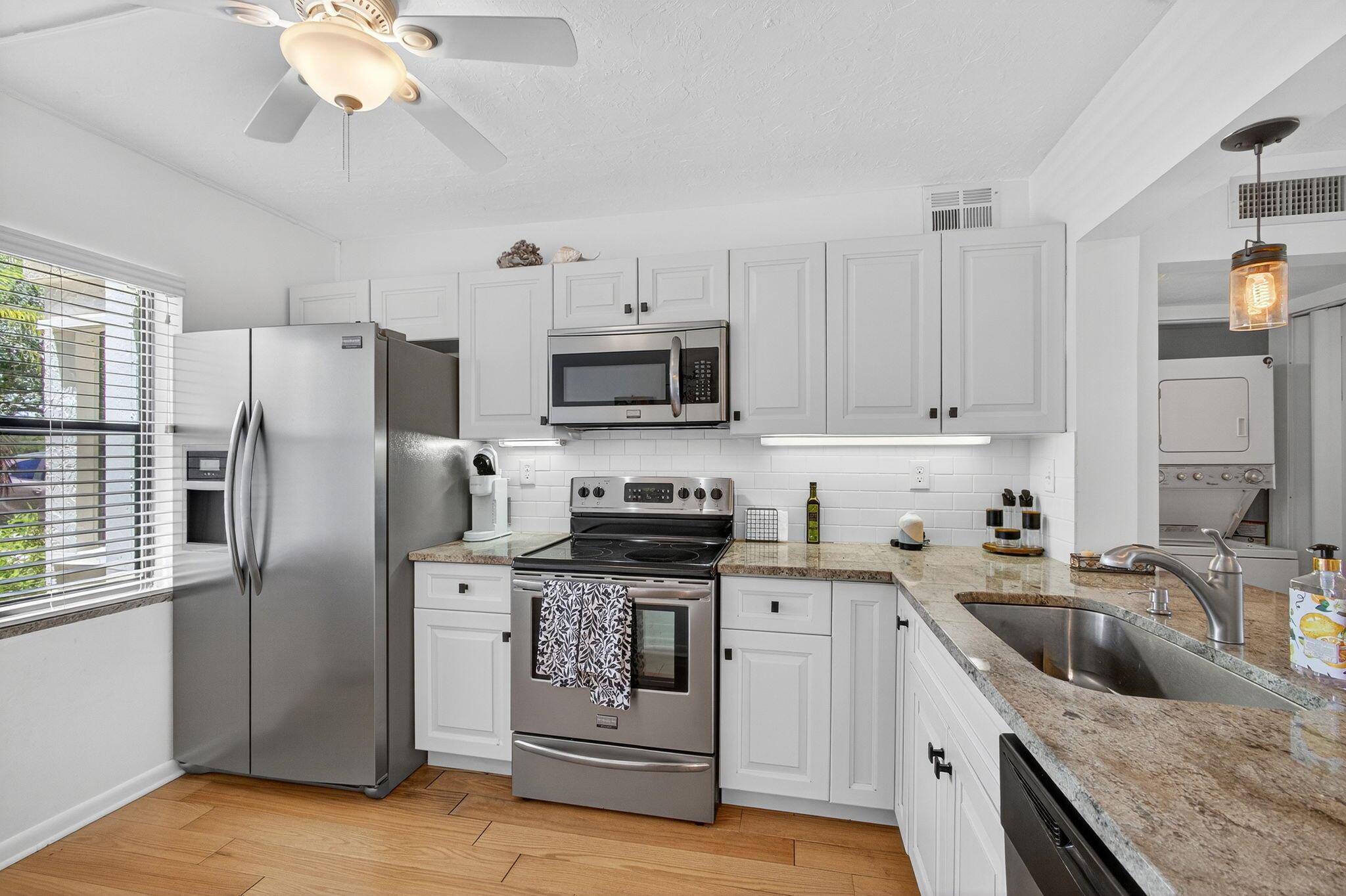 Just made available seasonal rental January-April 2026 in the gated community of Eastpointe. This two bedroom-two full bathrooms overlooks golf course. Condo is located conveniently to the best Palm Beach Gardens offers, 15 min to PBI airport. Schedule your tour today.