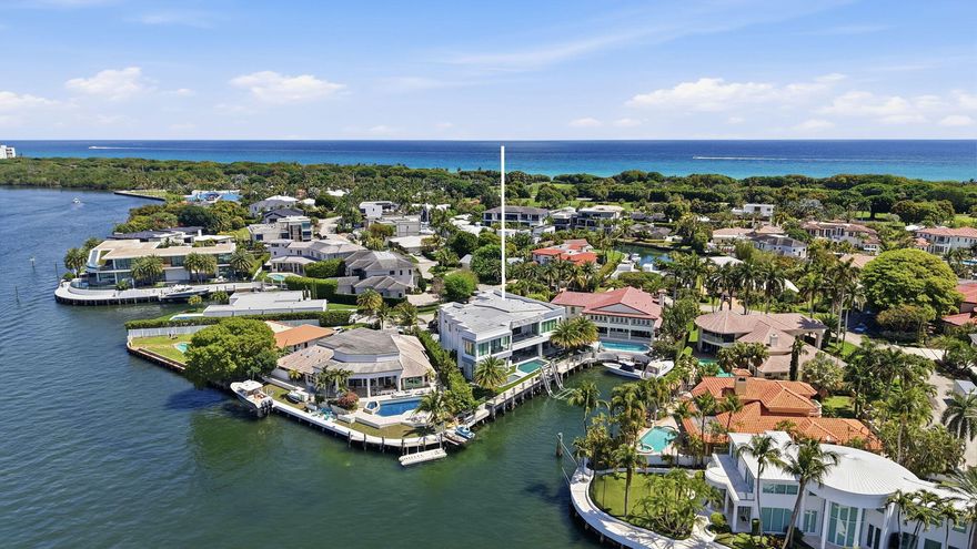 Welcome to 749 Bamboo Drive, a contemporary waterfront masterpiece located in the prestigious Sun & Surf enclave of East Boca Raton. Built in 2023 and offered fully furnished, this exceptional residence encompasses 7,502 square feet of sophisticated interior living space with 6 bedrooms and 8 bathrooms, blending modern elegance with seamless functionality. Perfectly positioned on 132 feet of waterfront with direct ocean access, this home is ideal for the boating enthusiast and offers the ultimate South Florida lifestyle.    Designed for both grand entertaining and everyday luxury, the residence features open, light-filled interiors, soaring architectural lines, and a seamless indoor-outdoor flow. The chef's kitchen is a true showpiece, appointed with a 72-inch Sub-Zero refrigerator,  6-burner Wolf gas range, dual Wolf wall ovens, and a 57-inch Ruvati two-tier workstation sink, creating an exceptional culinary environment.    Outdoor living is equally impressive, with expansive waterfront vistas, exceptional dockage potential, and rare walkability to the beach. Located just moments from The Boca Raton and its Beach Club, this residence offers unmatched proximity to Boca Raton's finest dining, golf, and resort amenities. A rare opportunity to own a turnkey new construction waterfront estate in one of East Boca Raton's most exclusive neighborhoods.