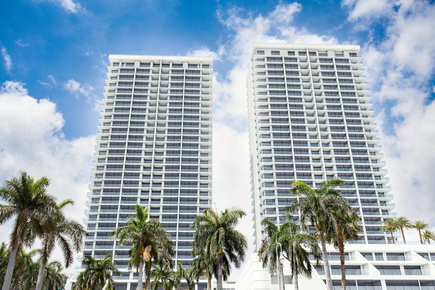 Direct intracoastal views across all 3 levels & impressive 47-foot flow through on the main floor. An art Collectors dream home! 6,400+ interior square foot under air + with an additional 2,000 square feet of terrace and balcony space perfect for entertaining. The unit features a striking 3-story 29' high atrium w/ floating stairs made of leathered black granite slab. Private custom internal 3-story elevator. Modern architecture w/ frameless doors, 64'' Italian porcelain tile (all 3 levels), and custom cove ceilings for an added layer of sophistication. 5-BR, 6-BA, & 3 powder rooms, including the primary suite w/ dual onyx slab baths & custom closets. Kitchen includes Gaggenau (400 series) refrigerator, cooktop, grill, ovens, coffee machine & microwave, Miele dishwasher, Sub Zero with freezer drawers & 2 wine column refrigerators. Also features new floor-to-ceiling custom bronze-framed impact glass windows, increased window heights & widths on all floors, Lutron HomeWorks lighting, and automated recessed shades. This residence is also equipped w/ built-in sound system speakers throughout, wired movie room & wired TV wall locations. Separate service entrance & half bath. 

The Plaza of the Palm Beaches is a full service, luxury building with 24-hour security, valet parking, concierge, two swimming pools, fitness room, conference room, and tennis court with pickleball. Pet friendly. Easy distance to all that the area has to offer: shops, restaurants, CityPlace (Rosemary Square), Kravis Center and Norton Museum of Art, ocean beaches and Palm Beach nightlife. Call today to preview this move-in ready residence in the best location along Flagler Drive. A must see.

The building has passed their Milestone Inspection as an "A" Rated Structurally Sound Building. New balcony and pool area renderings provided by The Plaza of the Palm Beaches. Along with the balcony railing and east pool projects a Four Seasons and Ritz-Carlton interior designer has been engaged to refresh the mezzanine, grand lobby, and other common areas.