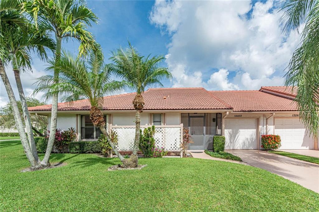 Beautiful 2/2/1 Villa located in the prestigious Audubon certified Sanctuary, a 24/7 gated community with Fazio golf courses, 2 heated pools, fitness center, HOV-TRU tennis courts, driving range, winding sidewalks, putting green, pro-shop, restaurant, bar and more. Home features: BRAND NEW A/C 2024, large open floor plan, cathedral ceilings, built in china cabinet, walk-in closets, attached golf cart garage in back, accordion shutters, enclosed patio with sweeping view of the golf course. Great location! Near I-95, shopping , restaurants, beach and a short drive to airport.