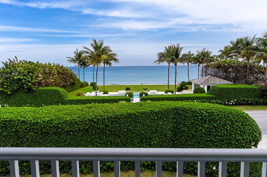 Beautifully restored 6 BR by the seaside! With breathtaking ocean views, you will delight in its perfect in town location, separate fully equipped beachfront cabana, 2 pools & spa. Exceptionally proportioned living spaces throughout. State of the art quality amenities: hardwood floors, Tischler impact windows/doors, Crestron, Nano doors, 3 fireplaces, marble baths, elevator, and much more!