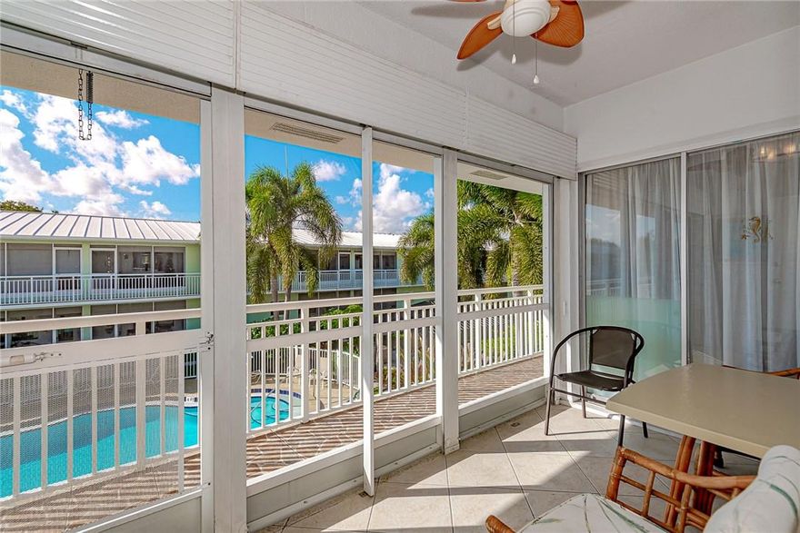 Move right in! Updated & Immaculate 2 bedroom 2 full bath second floor apartment overlooking the pool and courtyard in Tarelton Manor, a 55+ Community located in prestigious Lighthouse Point. Perfect for a full time resident or as a winter getaway. The portable washing machine is included with this fully furnished and well appointed unit. It is located conveniently to the post office, library, shopping, groceries, dining and more. Property is rented January through March 2024! Can not close until April 2024. Fantastic opportunity to lock in todays price for next year's value.