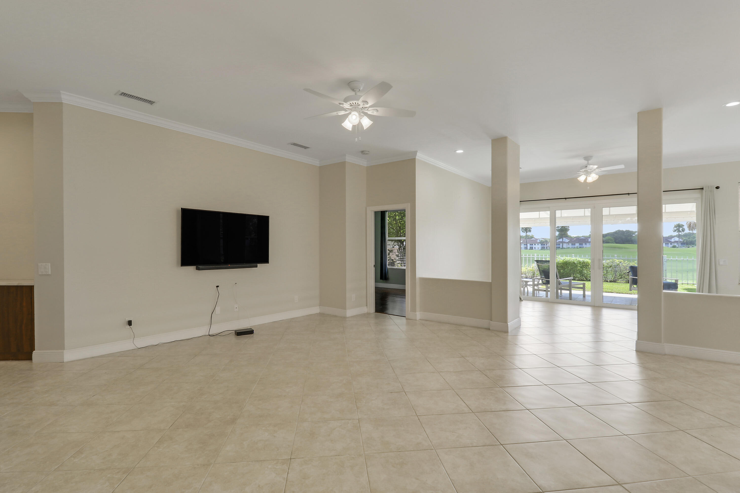Experience this spacious and beautifully updated home with a versatile floor plan and soaring vaulted ceilings that create an open, airy feel. Renovated in 2019, the centerpiece is a luxury aquatic haven--a sophisticated hybrid between a 5' pool, heated spa, and cold plunge--designed for ultimate relaxation and refreshment. Whether you're soaking in warm waters, cooling off with an invigorating cold plunge, or enjoying both in one elegant space, this feature is perfect for unwinding or entertaining.Step outside to the inviting Tiki deck that overlooks expansive golf course views from the backyard, providing an idyllic outdoor retreat. The home also includes impact sliders, a fully equipped electric Tiki bar, and a modernized kitchen and bathrooms, combining comfort and style seamlessly.