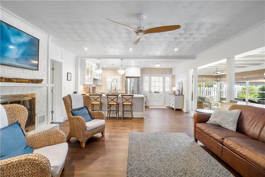 Open House on Saturday, July 2 from 11am-1pm. One of a kind oversized corner property in sought-after River Oaks! Main home has 2BR/1.5 BA. Freshly painted  and offers open floor plan with brand new wood vinyl waterproof flooring, newly remodeled kitchen with quartz counters and stainless appliances, office space, sunroom, laundry room, wood burning fireplace, with a large POOL with 2 car garage. Detached Guest Cottage offers 1 BR/1BA, kitchen and living room, plus cabana bath with separate entrance. Great potential for Mother-In-Law suite/residential income.