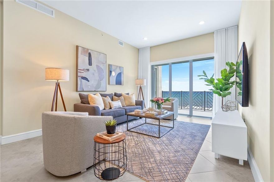 Villas by the Sea is a luxury boutique style 15-residence building in Lauderdale by the Sea. This elevated ocean front living offers a 3 bed 3 full bath property w/10’4” ceilings & a terrace w/breathtaking views. A semi-private elevator takes you to the top floor & 1,989 sq. ft. of home. The expansive living & dining area are ideal for entertaining, & the kitchen’s aesthetic include white wood cabinets, black granite countertops, & Bosch appliances. Master suite, w/its own ocean view & terrace access, has a spacious bathroom w/a Roman spa tub, separate shower, & 2 separate sinks. Amenities include beachside swimming pool w/cabanas, gym, clubhouse, concierge service, 2 parking spaces & 24-hour security. Pet-friendly & near shops/restaurants this elegant living may come fully furnished.
