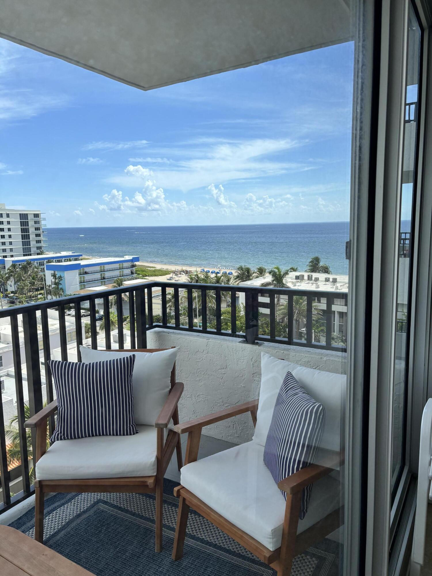 SEASONAL RENTAL - OCEAN & INTRACOASTAL VIEWS531 N Ocean Blvd #1107, Pompano Beach, FL. Available Jan 1, 2026. 3-4 month seasonal rental.STUNNING 2BR/2BA HIGH-FLOOR UNIT with ocean views. Beautifully furnished & fully equipped with automatic blinds. Beach access in prestigious Silver Thatch.RENTAL DETAILS: 3-month preferred (4-month considered) | $1,000 refundable security deposit | $150 application fee/couple | WiFi included | 1 covered parking spaceAMENITIES: 24/7 security, tennis/pickleball/bocce courts, fitness center, sauna, new BBQ area, laundry on every floor. Pool closed for renovationsBeach access, fishing pier, waterfront dining, shopping, marina, golf courses nearby.REQUIREMENTS: Valid ID & proof of income required.