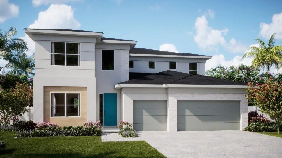 Offering desirable features including a study and formal dining room, this new two-story home is designed to accommodate modern lifestyles. An inviting open-concept floorplan offers seamless entertaining and multitasking with convenient access to a spacious covered lanai. A study and dining room can be found of the foyer, with a private secondary bedroom nestled into a private corner at the back of the home. Upstairs, four additional bedrooms surround a versatile loft, including the owner's suite with a spa-inspired bathroom and walk-in closet.Prices, dimensions and features may vary and are subject to change. Photos are for illustrative purposes only.
