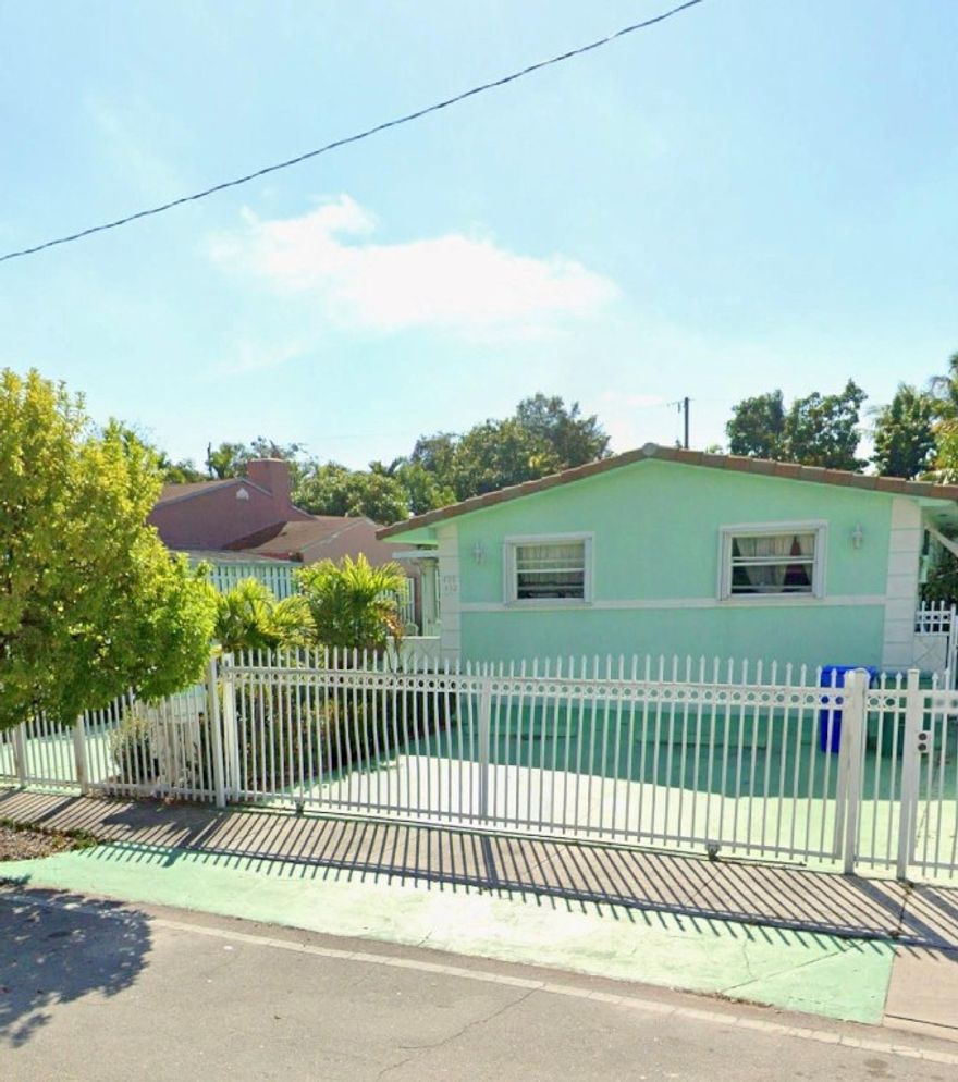 Fantastic opportunity for investors! This well-located duplex features two spacious units, including a larger unit with a versatile den overlooking the backyard. Both units are equipped with accordion hurricane shutters for peace of mind. The backyard is lush with mature fruit trees, offering both charm and shade.Situated in a vibrant neighborhood just steps away from trendy cafes, contemporary art galleries, restaurants, and a Tesla charging station. Enjoy easy access to outdoor recreation with Baywood Park, Legion Park, and Morningside Park—all just 3–5 minutes away and offering stunning views of the Intracoastal Waterway. Downtown Miami is only minutes away, making this a prime location for both short- and long-term rental potential.