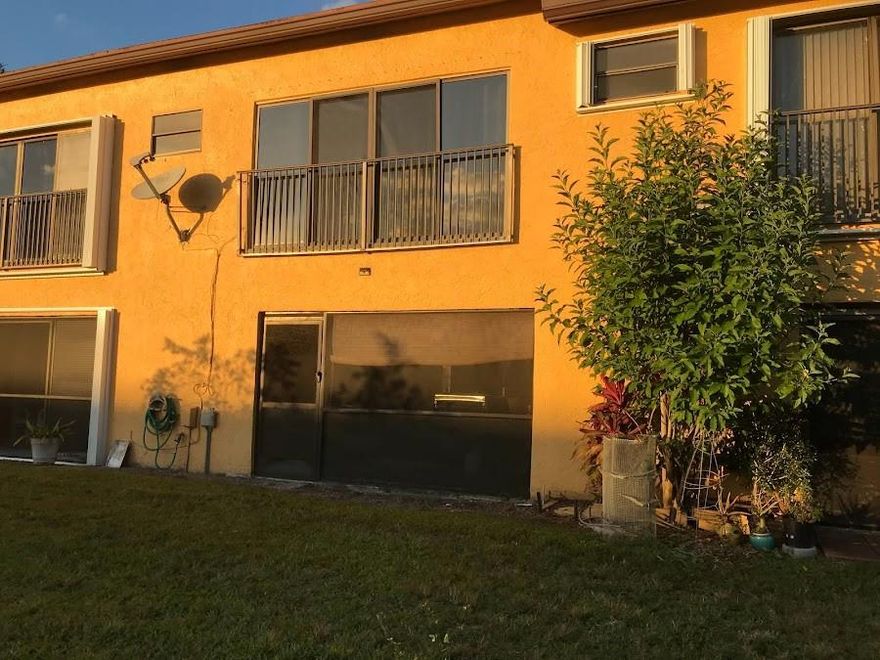 Spacious and well maintained Townhome located in the Desirable Lakeshore Club Community of Sunrise. This Townhome  features 3 Bedrooms and 2.5 baths overlooking a peaceful, private canal. The canal view can be seen from the  private patio on the ground floor as well as from the Upstairs Master Bedroom balcony. Ground floor has an updated kitchen with Wood cabinets, Granite Counters and Stainless Steel Appliances, Separate Dining Room, Extra  Large Living Room, Laundry Room and Half Guest bath. Second Floor boasts an oversized Master Bedroom, Master Bath, walk in closet and additional closet, Two Large Guest Bedrooms  and a full guest bath. Air Conditioner compressor was replaced two years ago. Roof was replaced in 2012.