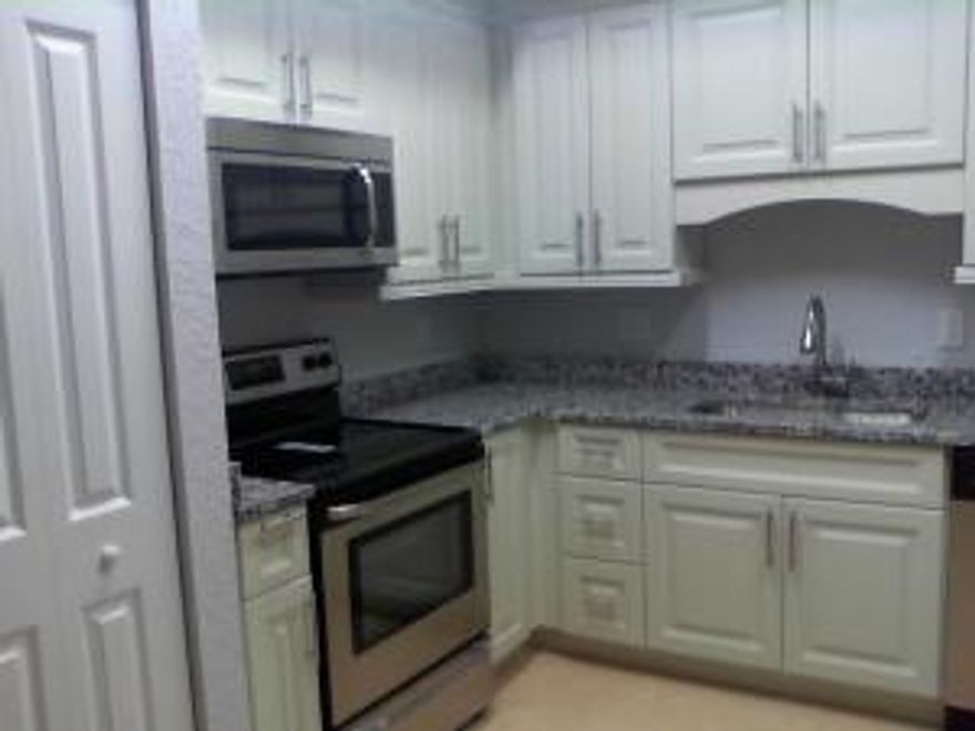 NEWLY RENOVATED 3/2 CLOSE TO SHOPPING,RESTAURANTS AND HIGHWAYS. A GREAT CONVENIENT LOCATION. BRAND NEW KITCHEN & BATH CABINETS WITH GRANITE COUNTER TOPS, UNDERMOUNT SS KITCHEN SINK WITH DISPOSAL, NEW S.S. APPLIANCES, NEW FAUCETS AND SINKS. FRESHLY PAINTED. ALL TILE FLOORS ERE PROFESSIONALLY REFURBISHED TO LIKE NEW CONDITION. SEPARATE LAUNDRY ROOM WITH FULL SIZE WASHER & DRYER, A/C WAS SERVICED IN NOVEMBER, 2015.
SPLIT BEDROOMS AND LARGE LIVING AREA. NICE POOL IN COMMUNITY. PETS ALLOWED!!
PLENTY OF PARKING FOR YOU AND YOUR GUESTS. ALL PLUMBING AND ELECTRICAL WAS REPAIRED OR REPLACED AND MEETS BROWARD COUNTY BUILDING CODES. DON'T MISS THIS OPPORTUNITY TO BE THE FIRST TO LIVE IN THIS FULLY RENOVATED CONDO.